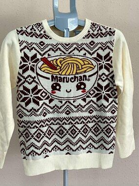 Maruchan Boys Graphic Crew Neck Sweater, Size Large